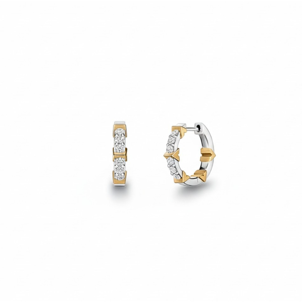 18K2T Diamond Huggie Earrings by Hearts On Fire Jim Bartlett Fine Jewelry Longview, TX