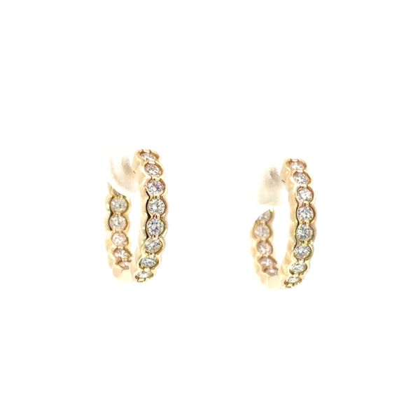 14KY Diamond Huggie Earrings by Shy Creation Jim Bartlett Fine Jewelry Longview, TX