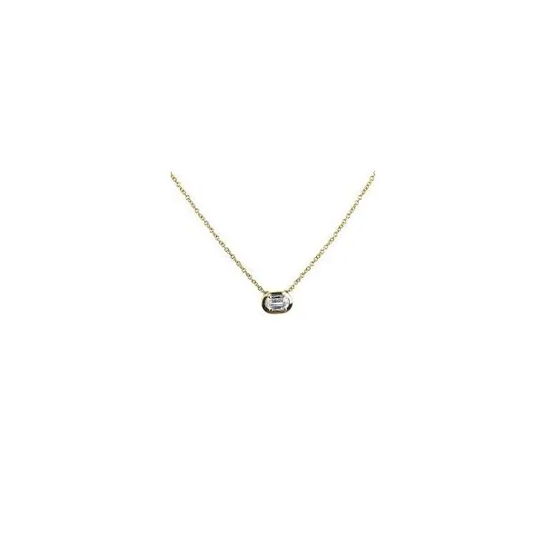 18KY Bezel Solitaire Diamond Pendant Jim Bartlett Fine Jewelry Longview, TX