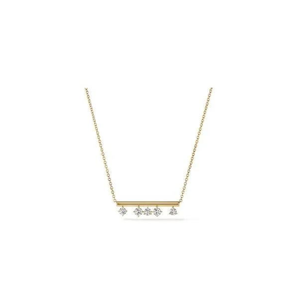18KY Barre Floating Diamond Pendant Necklace by Hearts on Fire Jim Bartlett Fine Jewelry Longview, TX