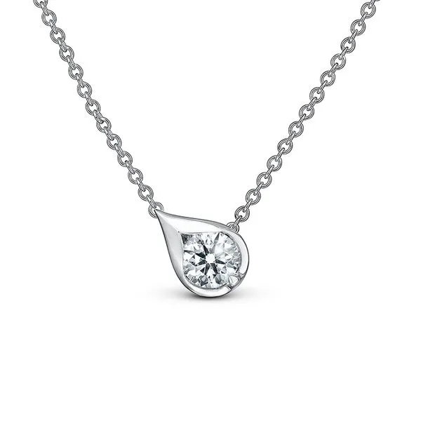 18KW Lu Droplet Pendant Necklace by Hearts on Fire Jim Bartlett Fine Jewelry Longview, TX