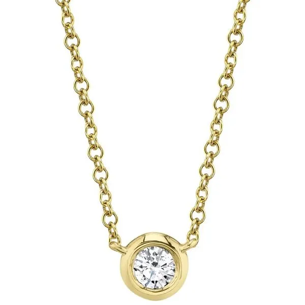 14KY Diamond Bezel Necklace by Shy Creation Jim Bartlett Fine Jewelry Longview, TX