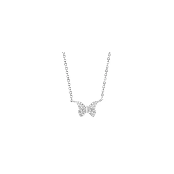 14KW Diamond Butterfly Necklace by Shy Creation Jim Bartlett Fine Jewelry Longview, TX