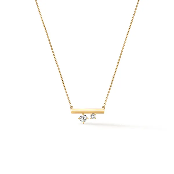 18KY Barre Floating Diamond Pendant by Hearts on Fire Jim Bartlett Fine Jewelry Longview, TX