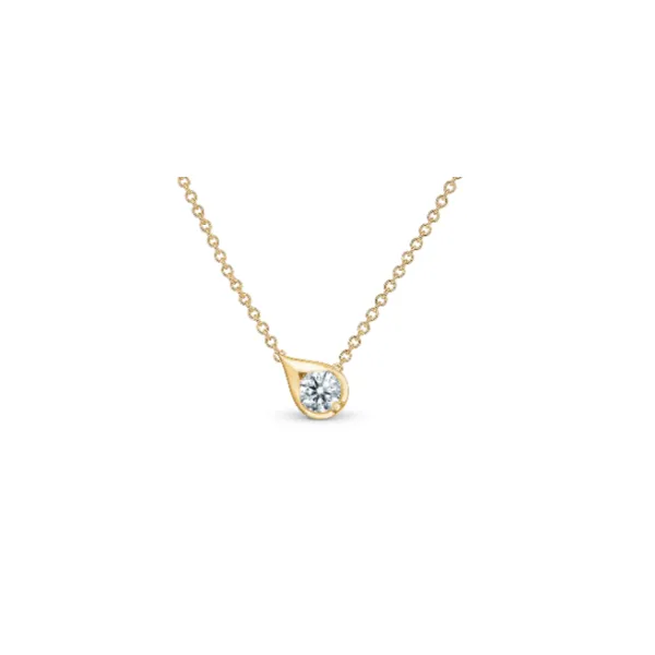 18KY LU Droplet Diamond Pendant by Hearts on Fire Jim Bartlett Fine Jewelry Longview, TX