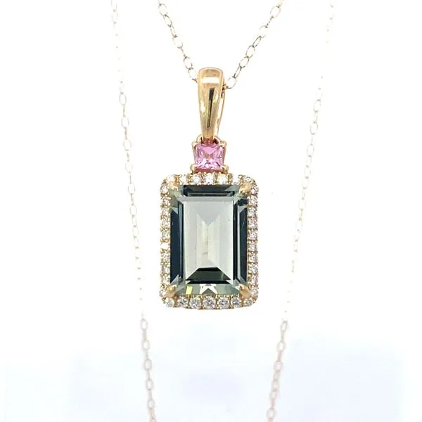 14KY Prasiolite & Diamond Pendant by Bellarri Jim Bartlett Fine Jewelry Longview, TX
