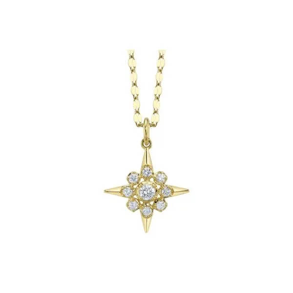 14KY Star Crown Diamond Pendant by Shy Creation Jim Bartlett Fine Jewelry Longview, TX