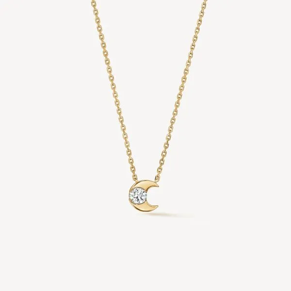 18KY Charmed Half Moon Diamond Pendant by Hearts on Fire Jim Bartlett Fine Jewelry Longview, TX