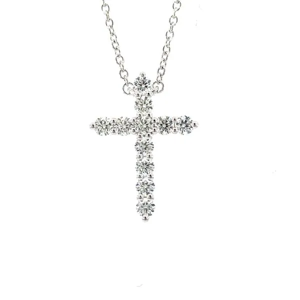 18KW Signature Diamond Cross Pendant by Hearts on Fire Jim Bartlett Fine Jewelry Longview, TX