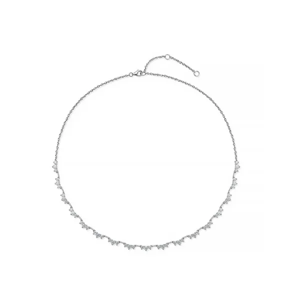 18KW Half Line Diamond Necklace by Memoire Jim Bartlett Fine Jewelry Longview, TX