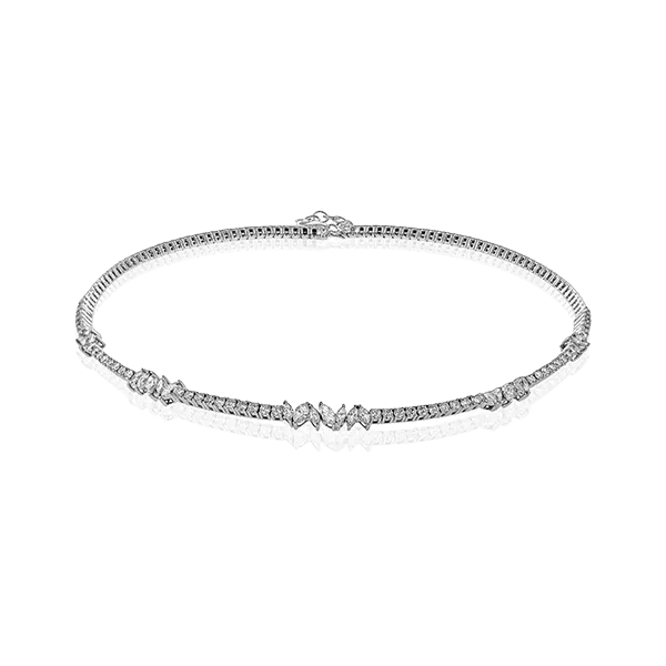 18KW Round and Marquis Diamond Choker by Simon G. Jim Bartlett Fine Jewelry Longview, TX