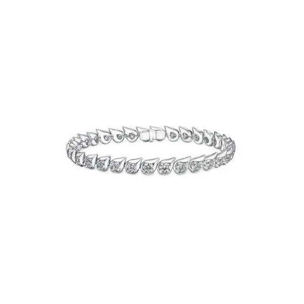 18KW Lu Droplet Diamond Bracelet by Hearts on Fire Jim Bartlett Fine Jewelry Longview, TX