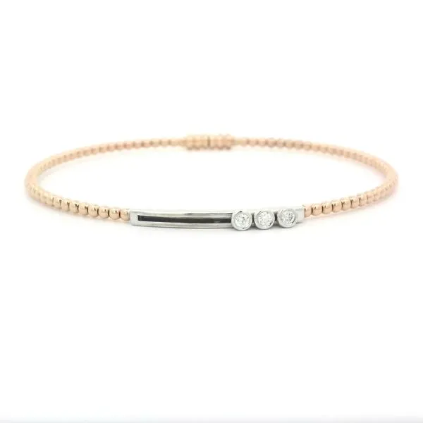 18K Two-Tone Diamond Slide Bangle by Simon G. Jim Bartlett Fine Jewelry Longview, TX