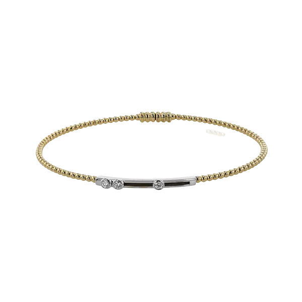 18K Two-Tone Diamond Bangle by Simon G. Jim Bartlett Fine Jewelry Longview, TX