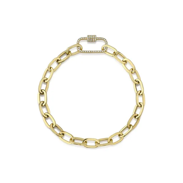 14KY Diamond Paper Clip Link Bracelet by Shy Creation Jim Bartlett Fine Jewelry Longview, TX