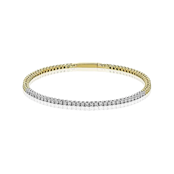 18K Two-Tone Flex Diamond Bangle by Simon G. Jim Bartlett Fine Jewelry Longview, TX