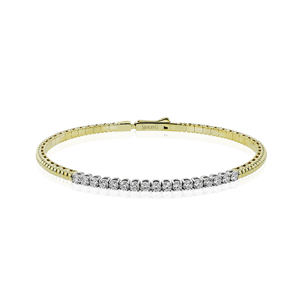 18K Two-Tone Diamond Bangle by Simon G. Jim Bartlett Fine Jewelry Longview, TX