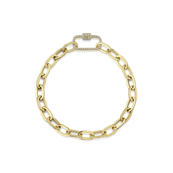 14KY Diamond Paper Clip Link Bracelet by Shy Creation Jim Bartlett Fine Jewelry Longview, TX