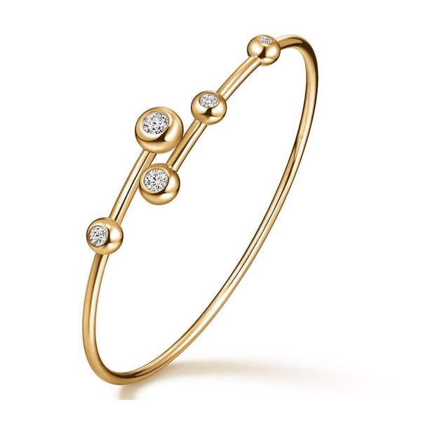 18KY Dream Flexi Diamond Bangle by Hearts On Fire Jim Bartlett Fine Jewelry Longview, TX