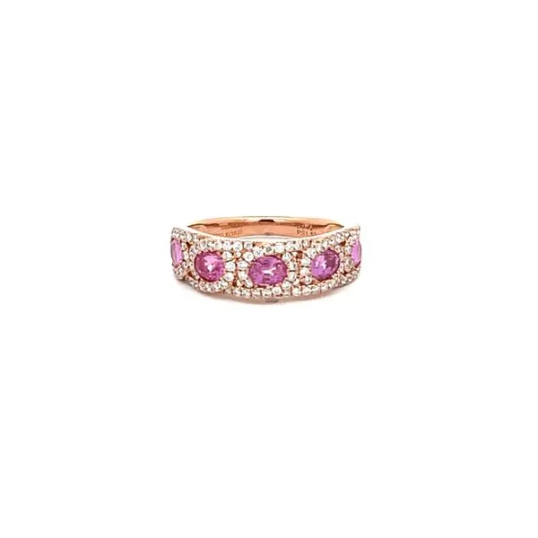 14KR Pink Sapphire and Diamond Ring by David Kord Jim Bartlett Fine Jewelry Longview, TX
