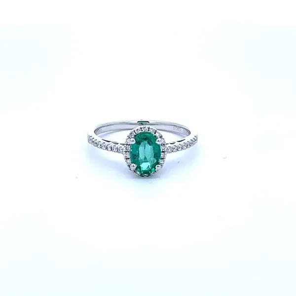 14KW Oval Emerald Diamond Ring by David Kord Jim Bartlett Fine Jewelry Longview, TX