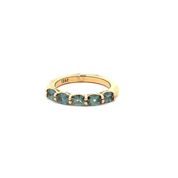 18KY Alexandrite Oval Band by David Kord Jim Bartlett Fine Jewelry Longview, TX