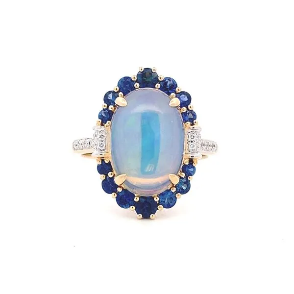 14KY Opal, Sapphire and Diamond Ring Jim Bartlett Fine Jewelry Longview, TX