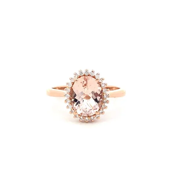 14KR Morganite & Diamond Ring by Bellarri Jim Bartlett Fine Jewelry Longview, TX
