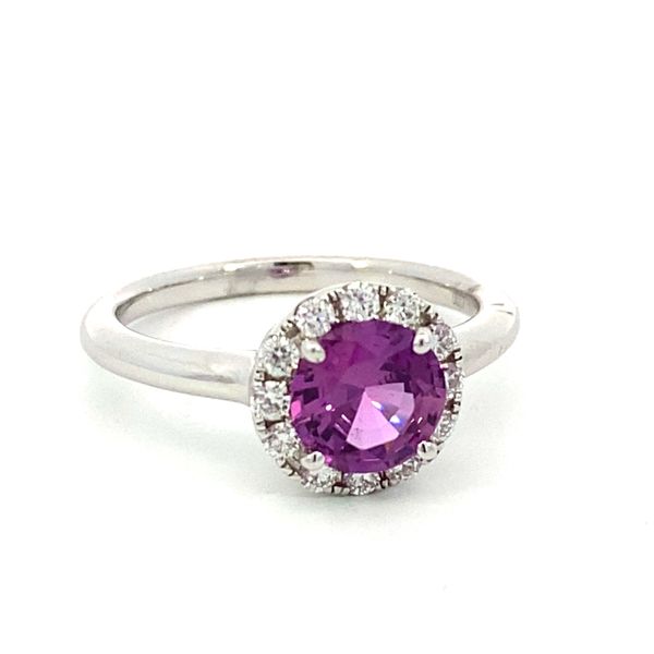 14KW Pink Sapphire and Diamond Ring by David Kord Jim Bartlett Fine Jewelry Longview, TX