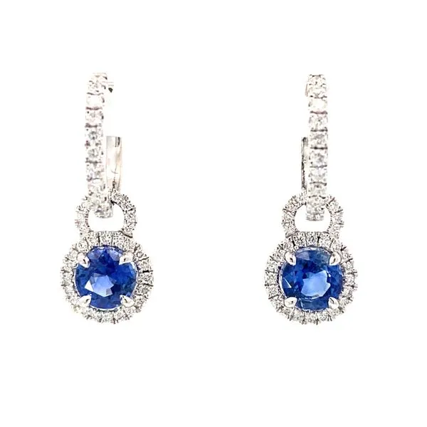 18KW Sapphire and Diamond Earrings by Simon G. Jim Bartlett Fine Jewelry Longview, TX