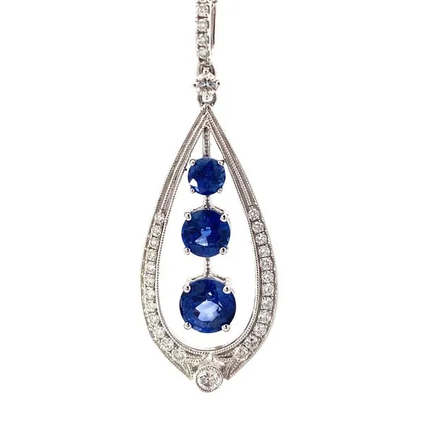 18K White Sapphire and Diamond Pendant by Simon G. Jim Bartlett Fine Jewelry Longview, TX