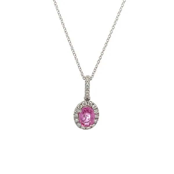 14KW Pink Sapphire and Diamond Pendant by David Kord Jim Bartlett Fine Jewelry Longview, TX