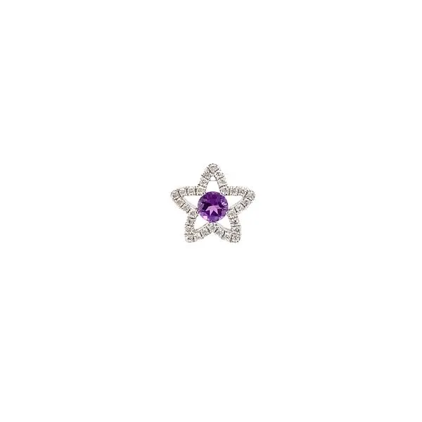 14KW Amethyst and Diamond Halo Pendant by Cordova Jim Bartlett Fine Jewelry Longview, TX