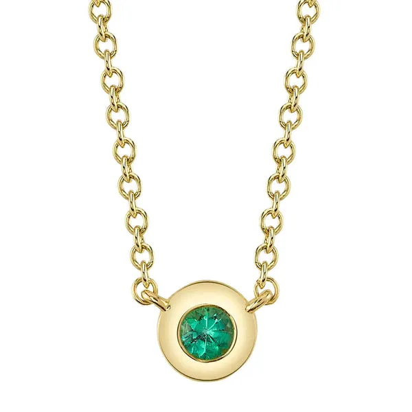 14KY Emerald Bezel Pendant by Shy Creation Jim Bartlett Fine Jewelry Longview, TX