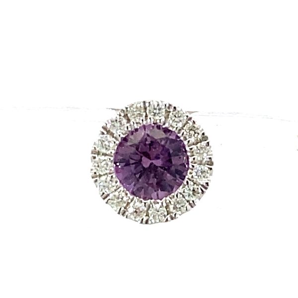 14KW Alexandrite & Diamond Halo Slide Pendant by Cordova Jim Bartlett Fine Jewelry Longview, TX