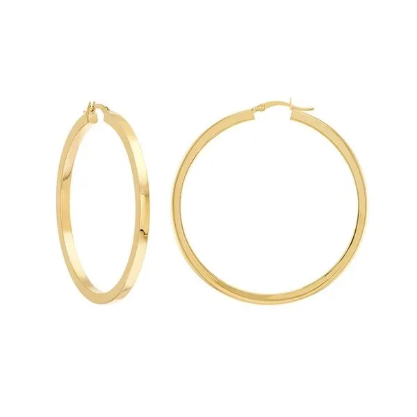 14KW Square Tube Hoops Jim Bartlett Fine Jewelry Longview, TX