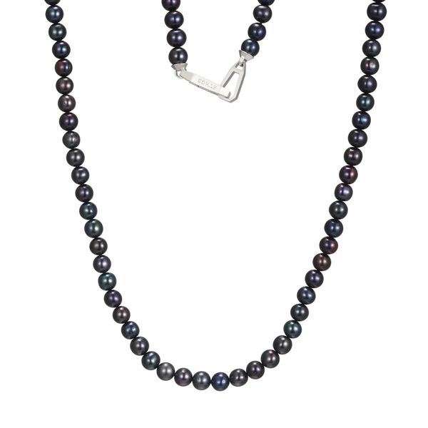 SS Pearl Matte Finish Necklace by Ethos Jim Bartlett Fine Jewelry Longview, TX