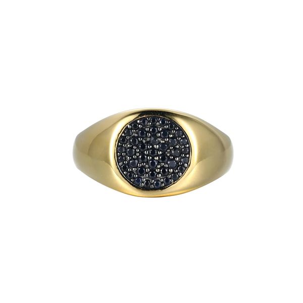 SS Yellow Gold Plated Gunmetal Ring Jim Bartlett Fine Jewelry Longview, TX