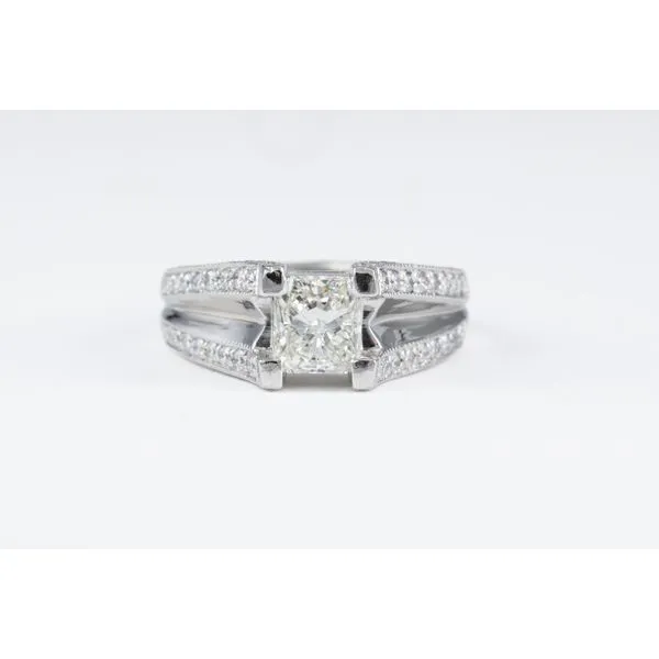 Radiant Diamond Split Shank Engagement Ring Bashinski Fine Gems & Jewelry, Inc Macon, GA