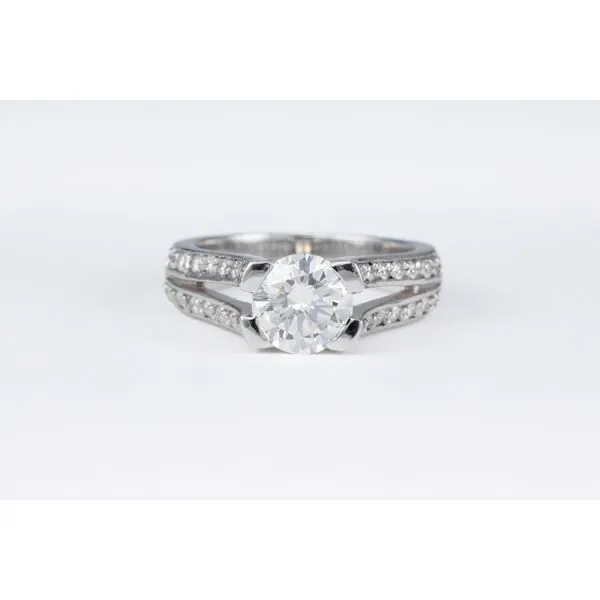 Round Brilliant Cut Diamond Split Shank Engagement Ring Bashinski Fine Gems & Jewelry, Inc Macon, GA