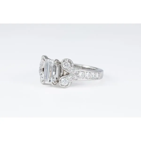 Emerald Cut Diamond Engagement Ring Image 2 Bashinski Fine Gems & Jewelry, Inc Macon, GA