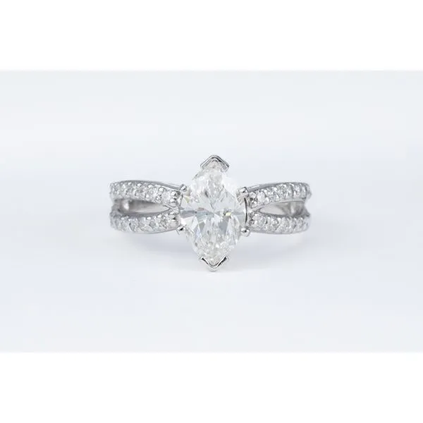 Marquise Cut Split Shank Diamond Engagement Ring Bashinski Fine Gems & Jewelry, Inc Macon, GA