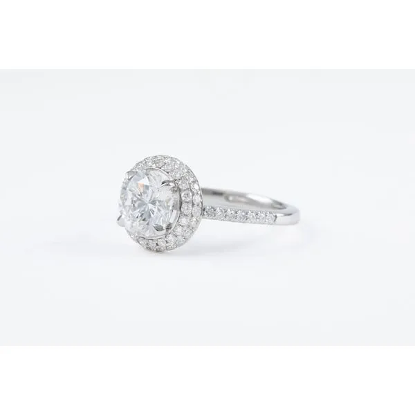Round Brilliant Cut Halo Diamond Engagement Ring Image 2 Bashinski Fine Gems & Jewelry, Inc Macon, GA