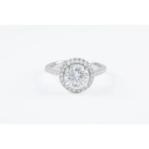 Round Brilliant Cut Halo Diamond Engagement Ring Bashinski Fine Gems & Jewelry, Inc Macon, GA