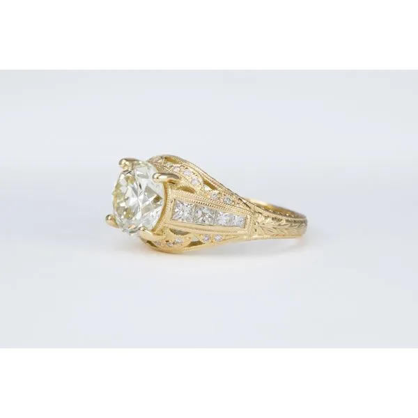 European Cut Diamond Engagement Ring Image 2 Bashinski Fine Gems & Jewelry, Inc Macon, GA