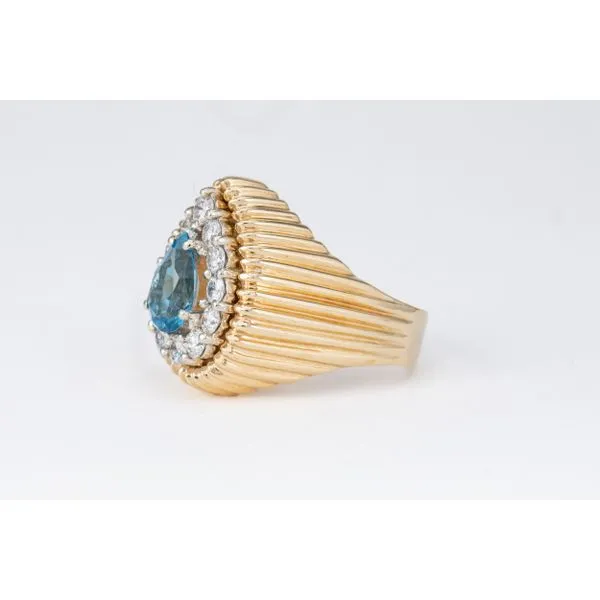Blue Topaz and Diamond Ring Image 2 Bashinski Fine Gems & Jewelry, Inc Macon, GA