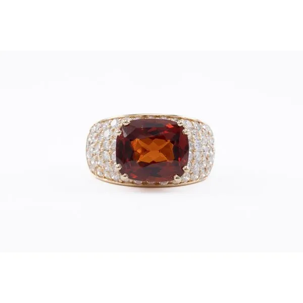 Mandarin Garnet and Diamond Ring Bashinski Fine Gems & Jewelry, Inc Macon, GA