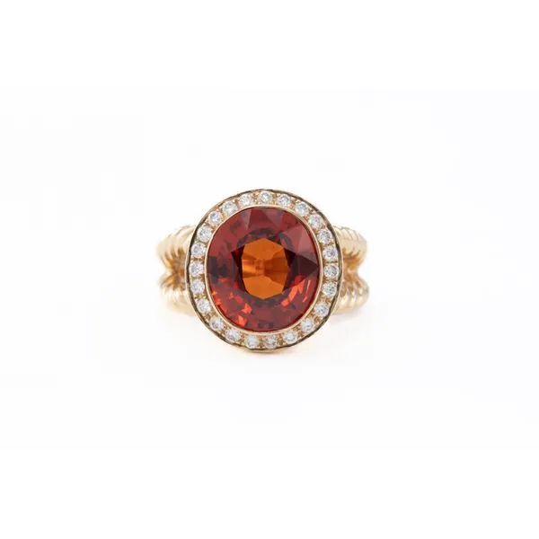 Mandarin Garnet and Diamond Ring Bashinski Fine Gems & Jewelry, Inc Macon, GA