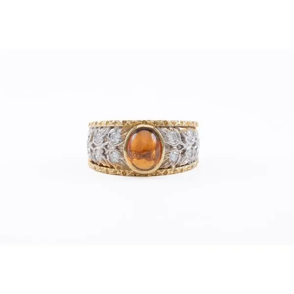 Grossular Garnet and Diamond Ring Bashinski Fine Gems & Jewelry, Inc Macon, GA