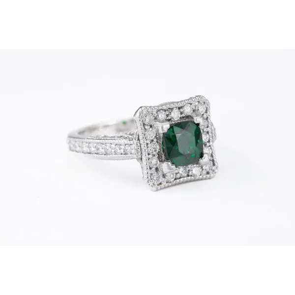 Tsavorite Garnet and Diamond Ring Image 2 Bashinski Fine Gems & Jewelry, Inc Macon, GA